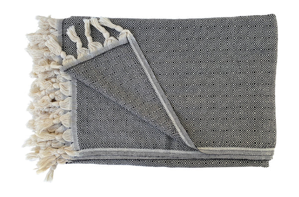 Diamond Turkish Throw (Black)