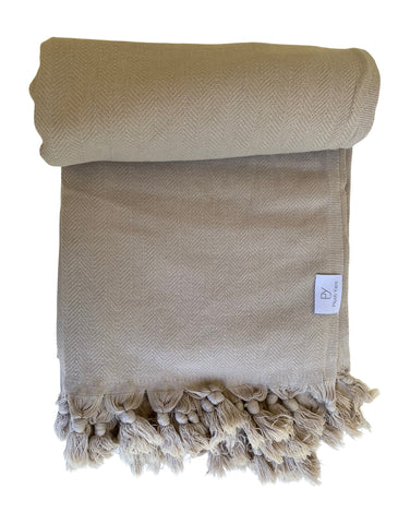 Retro Stonewash Throw - Sandalwood Sand