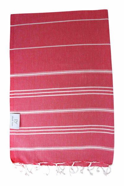 Plush Yarn Baby Toddler Peshtemal Turkish Made Bath / Beach Towel, 100% Authentic Premium Turkish Cotton 60cm x 90cm (Hot Pink)