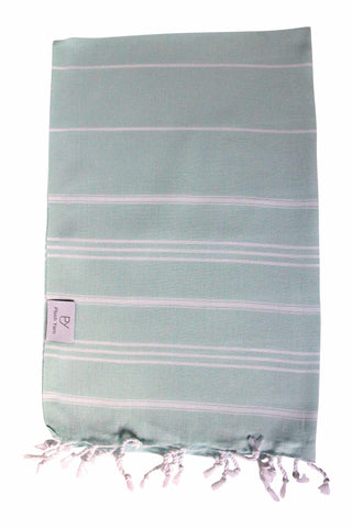 Plush Yarn Baby Toddler Peshtemal Turkish Made Bath / Beach Towel, 100% Authentic Premium Turkish Cotton 60cm x 90cm (Mint)