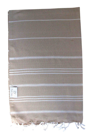 Plush Yarn Baby Toddler Peshtemal Turkish Made Bath / Beach Towel, 100% Authentic Premium Turkish Cotton 60cm x 90cm (Beige)