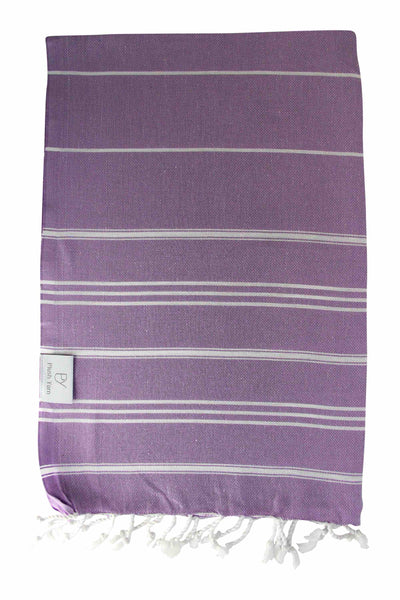 Plush Yarn Turkish Made Hand Towel, 100% Authentic Premium Turkish Cotton 60cm x 90cm (Lilac)
