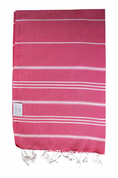 Plush Yarn Turkish Made Hand Towel, 100% Authentic Premium Turkish Cotton 60cm x 90cm (Pink)