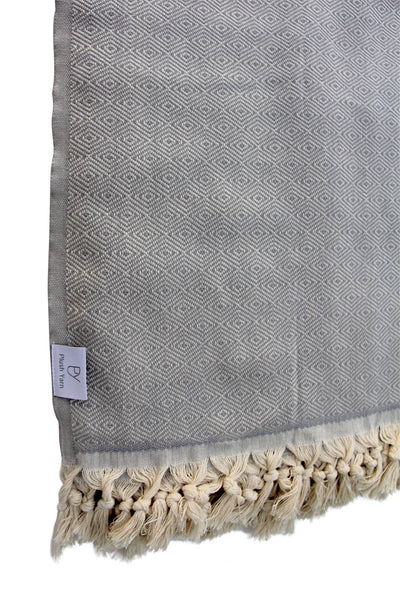 Diamond Turkish Throw (Grey)