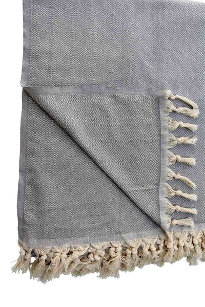 Diamond Turkish Throw (Grey)