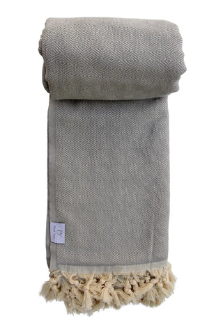 Diamond Turkish Throw (Grey)